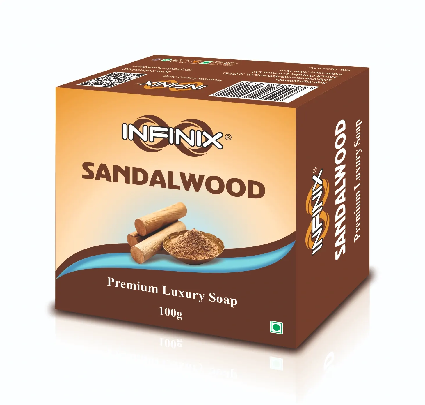 An Infinix sandalwood soap bar